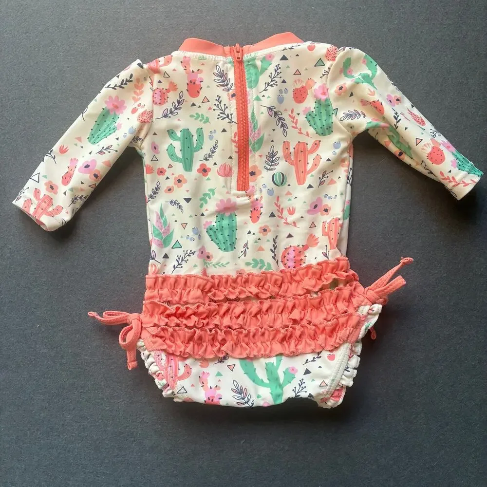 RuffleButts Desert Succulents Swimsuit